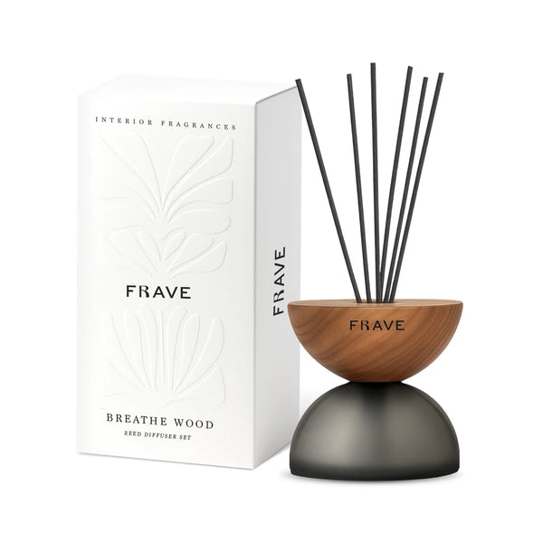 Breath Wood Frosted Glass Diffuser - Elderflower