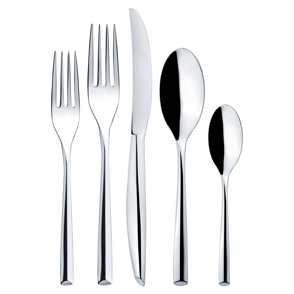 Zeta Stainless Steel Flatware 5 Piece Setting – Current Home NY