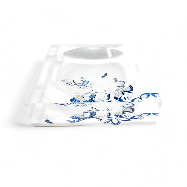 Butterfly Chinois Blue Candy Dish.