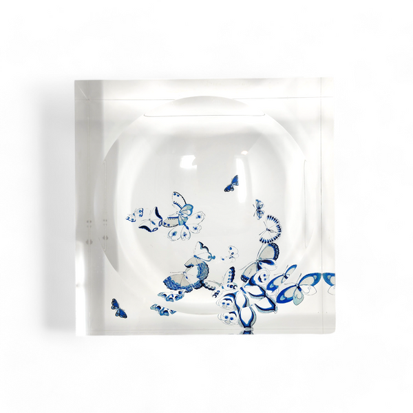 Butterfly Chinois Blue Candy Dish.