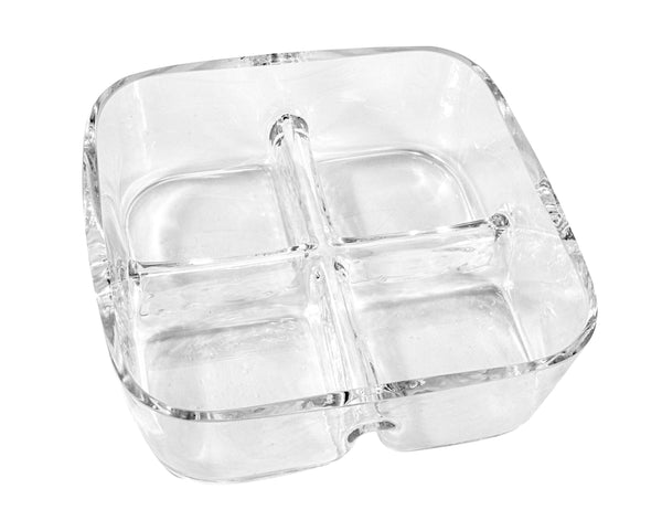 4 Section Square Relish Dish