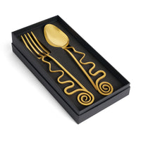Spirale Gold Serving Set