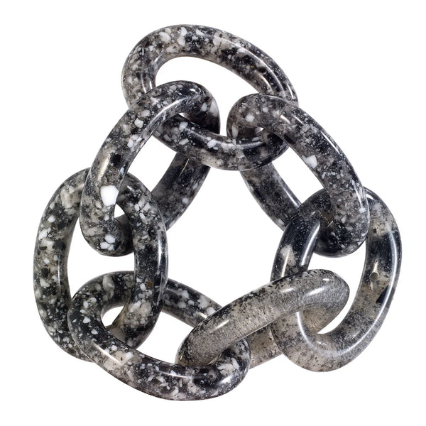 Chain Link Black Speckled Napkin Ring. 