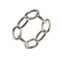 Chain Link Napkin Ring Silver Set of 4