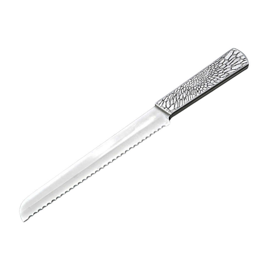 Organic Lace Challah Knife Silver