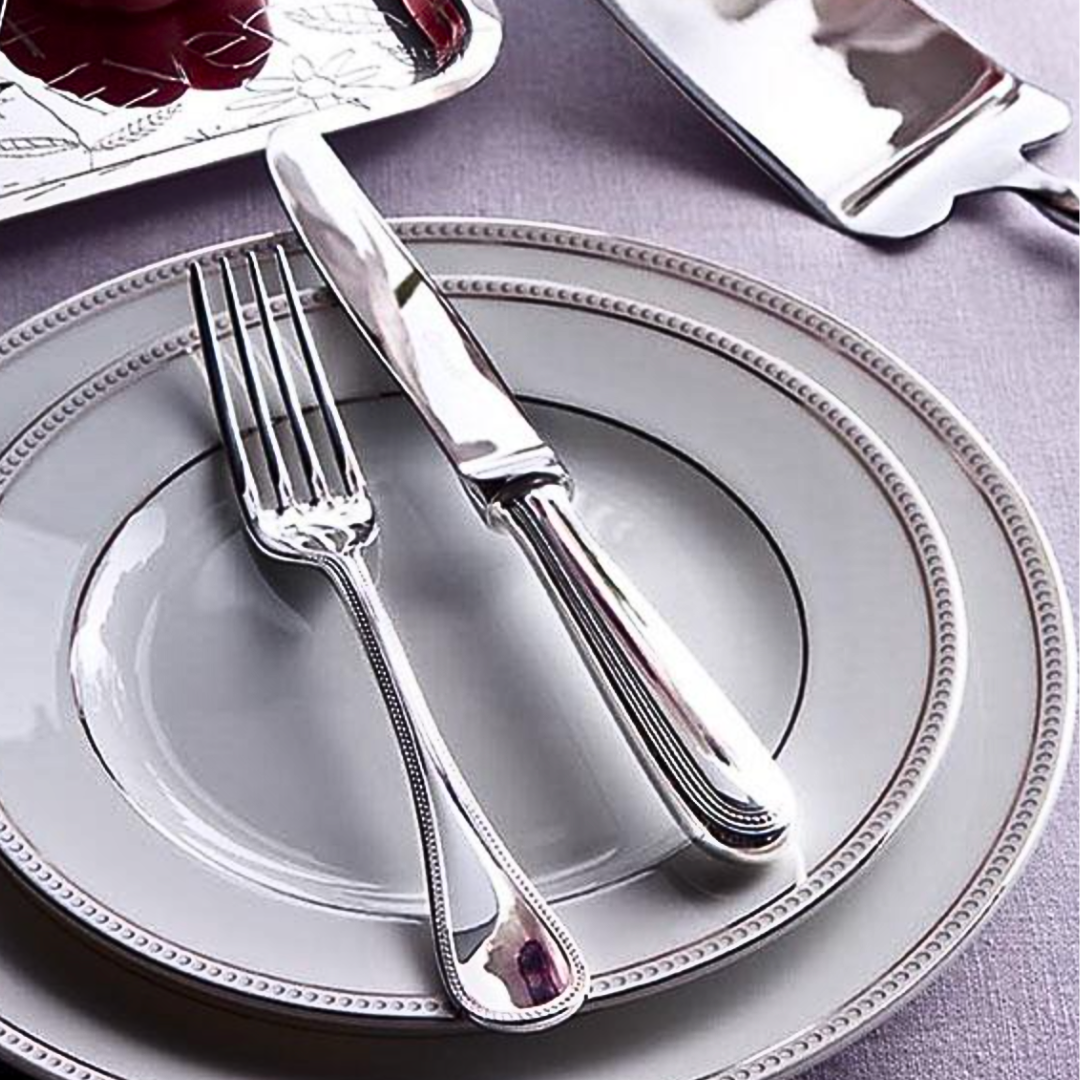 Perles 5 Piece Setting -Stainless Steel – Current Home NY Perles 5 Piece Setting -Stainless Steel – Current Home NY