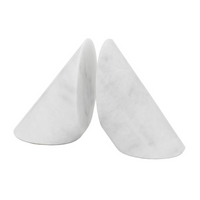 Coronet Marble Bookends Pearl