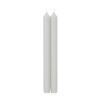 Crown Taper Candles  Grey Set of 2