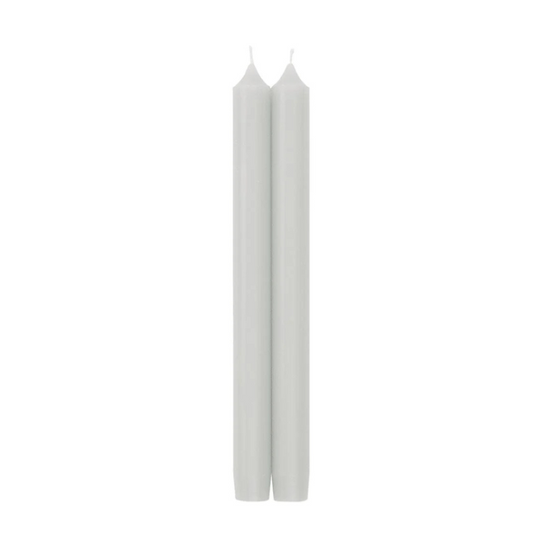 Crown Taper Candles  Grey Set of 2