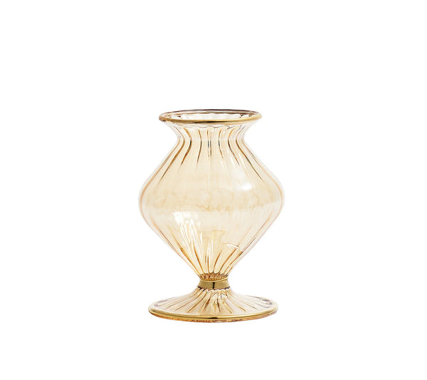 Champagne Rib Gold Detail Vases