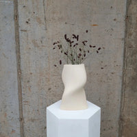 Twisted White Torso Vase