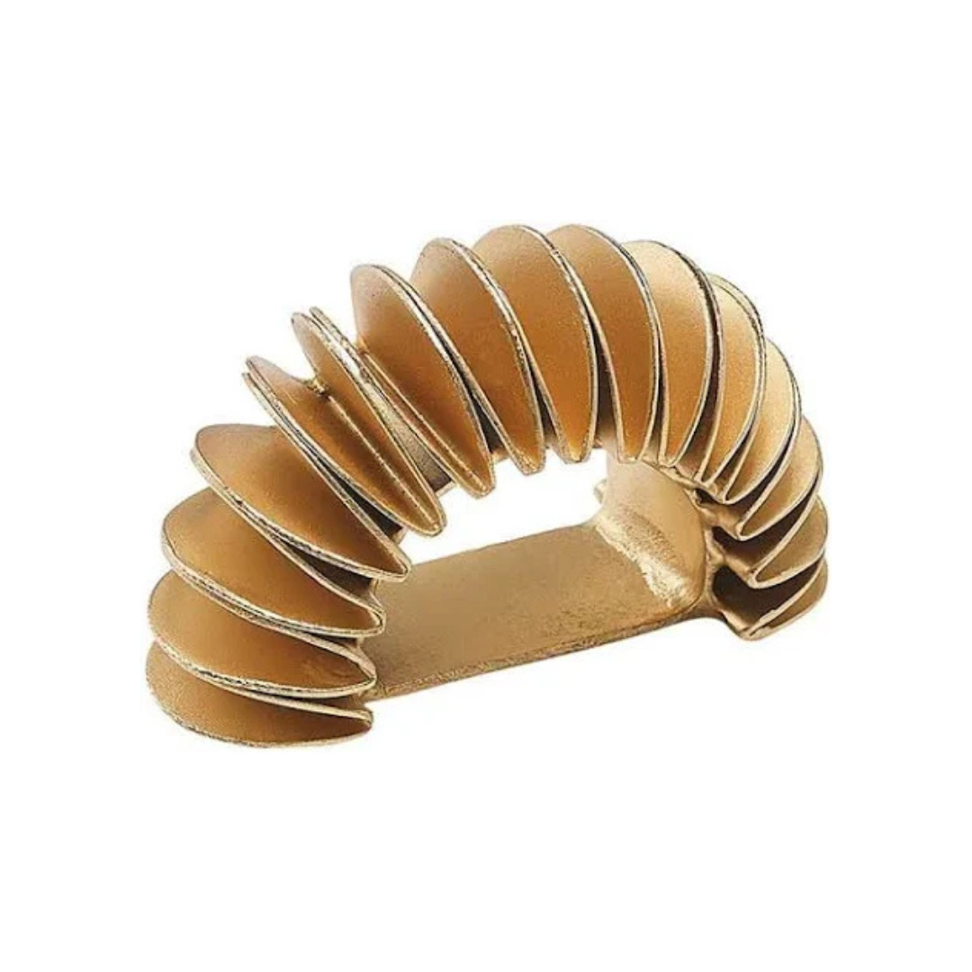 Demilune Napkin Rings Gold Set of 4