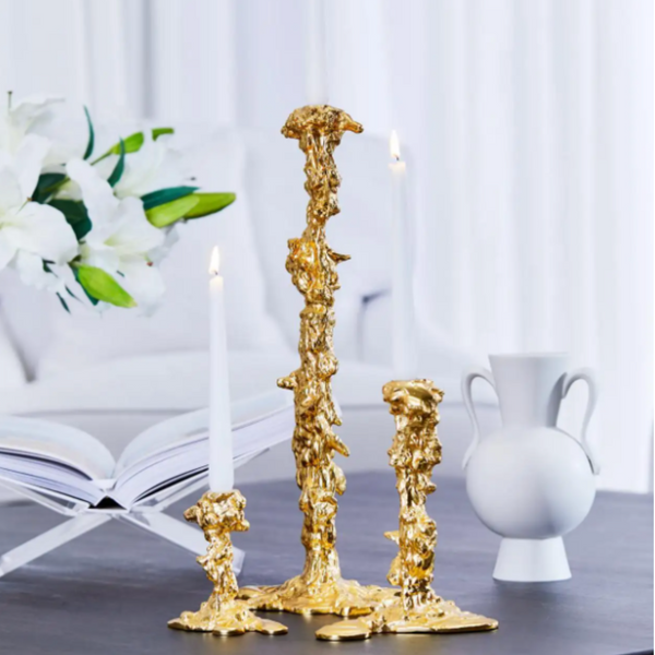 Drip Gold Candle Holder