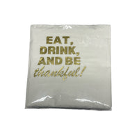 Cocktail Napkin Pack - EAT DRINK & BE THANKFUL