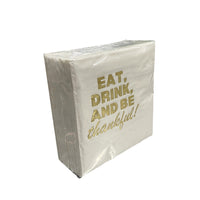 Cocktail Napkin Pack - EAT DRINK & BE THANKFUL