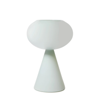 The Fiorelli Vases Ash by Current Home NY features a minimalist, modern design with a round top and cone-shaped base—ideal for architectural floral arrangements and shown here against a plain white background.