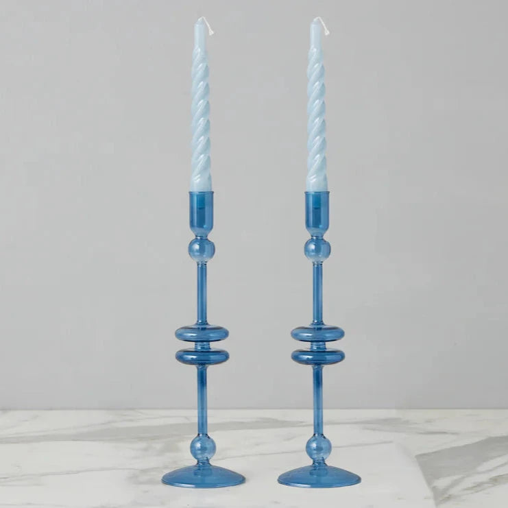 Sapphire Candlesticks Set of 2