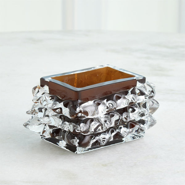 Porcupine Dark Amber Vase