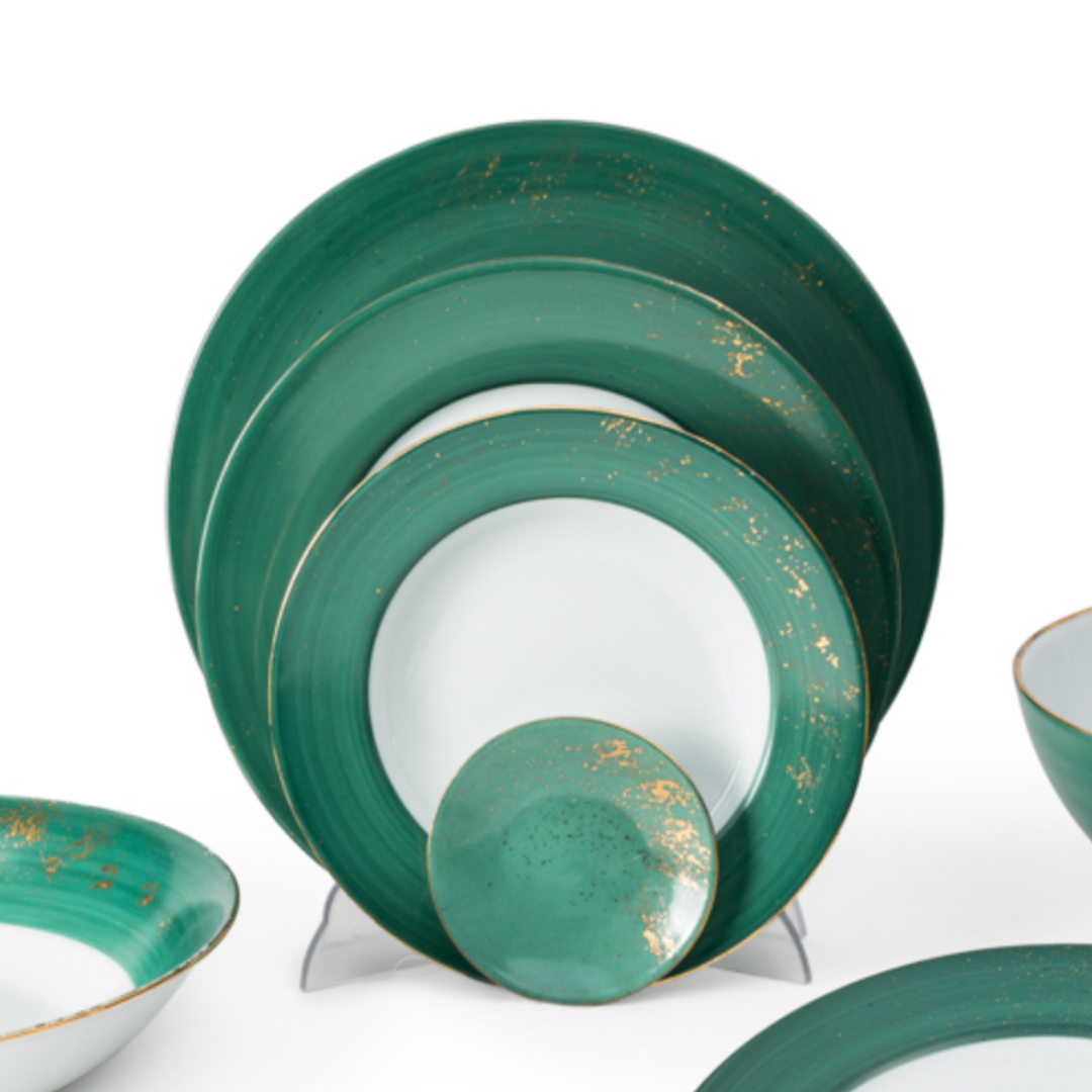 Golden Green Dinnerware