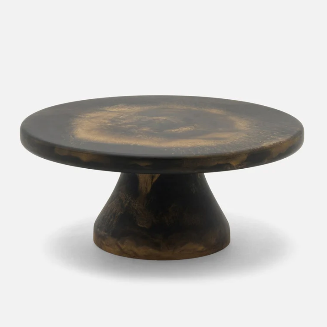 Hugo Resin Cake Stand Black & Gold