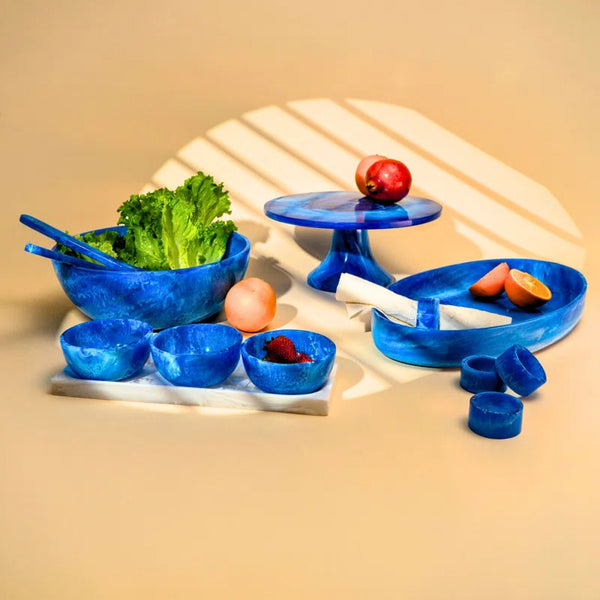 Radiant Resin Cake Stand - Blue