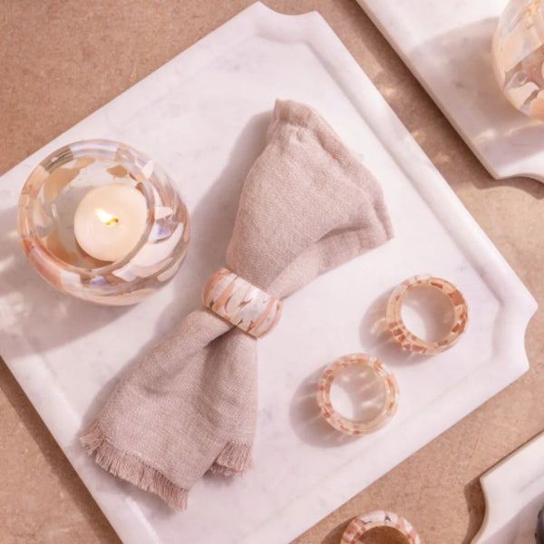 Mystical Napkin Ring s/4 - Blush