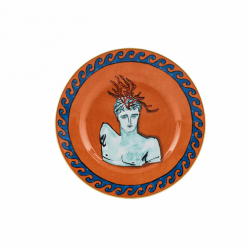 Richard Ginori IL viaggio di Nettuno 皿 Il Viaggio Di Nettuno Dessert Plate - Rock Orange – Current
