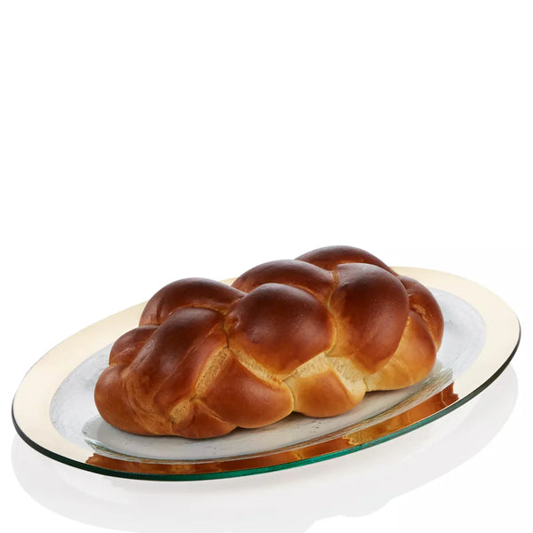 Judaica Challah Platter Gold