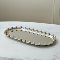 Gold Balls Oval Tray