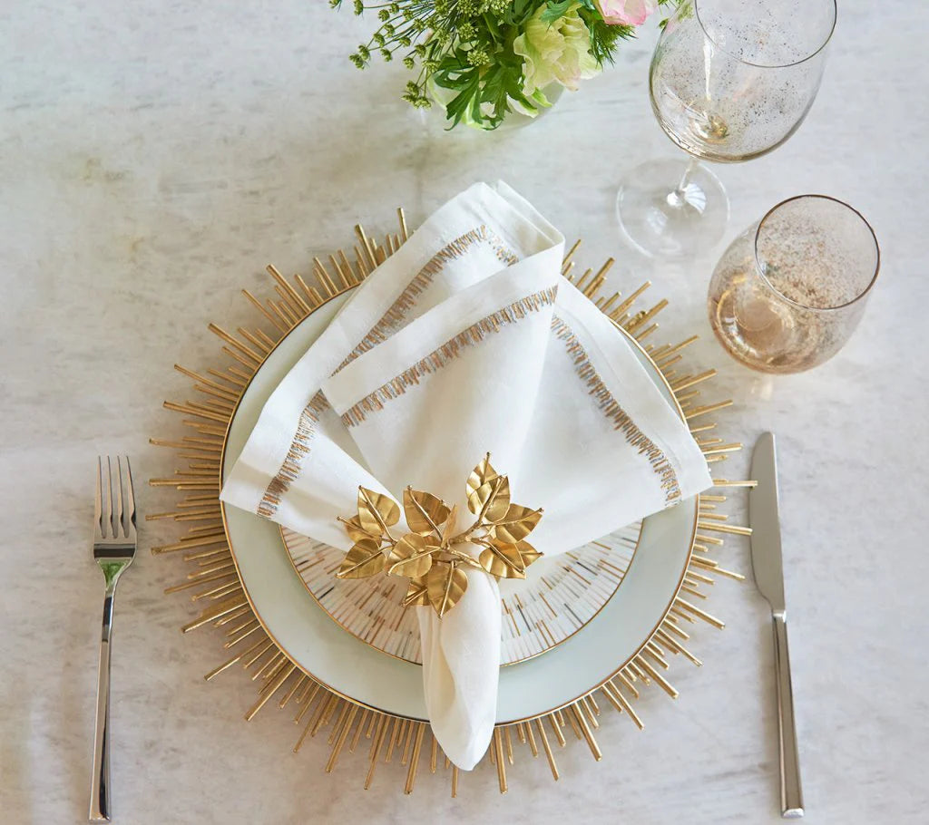 Filament Napkin Gold & Silver Set of 4