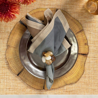 Sea Stone Napkin Ring Beige Set of 4