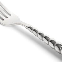 Jessica McCormack Shell Flatware 5 pc Set - Stainless Steel fork featuring a twisted, bead-like handle design.