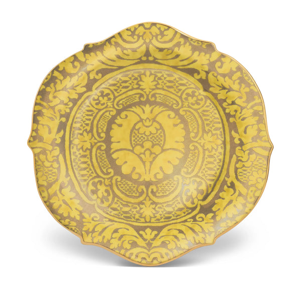 Fortuny Orsini Round Serving Platter Yellow