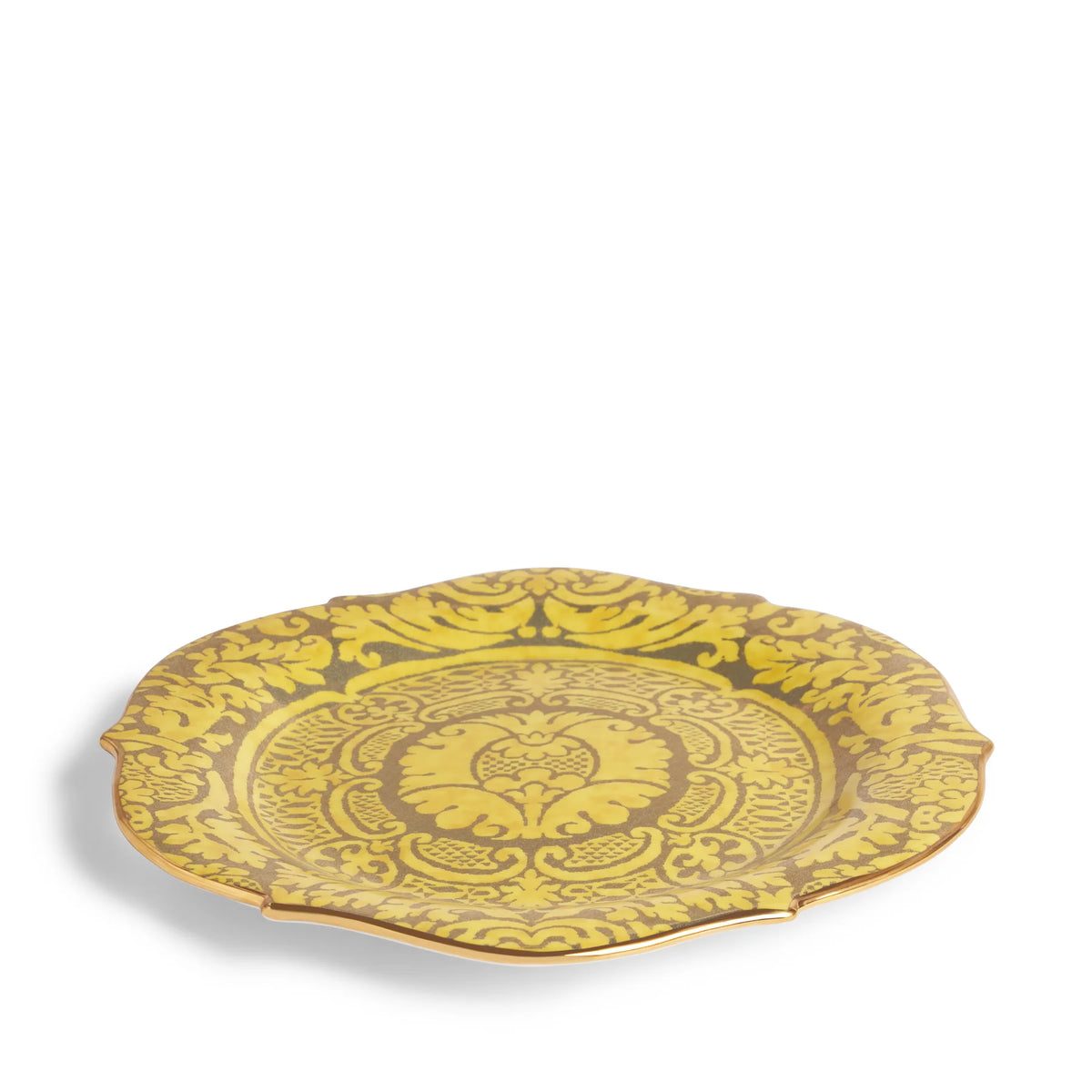 Fortuny Orsini Round Serving Platter Yellow