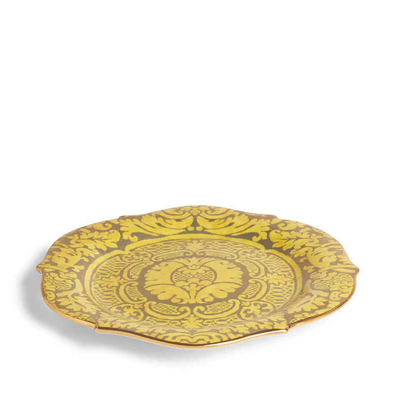 Fortuny Orsini Round Serving Platter Yellow