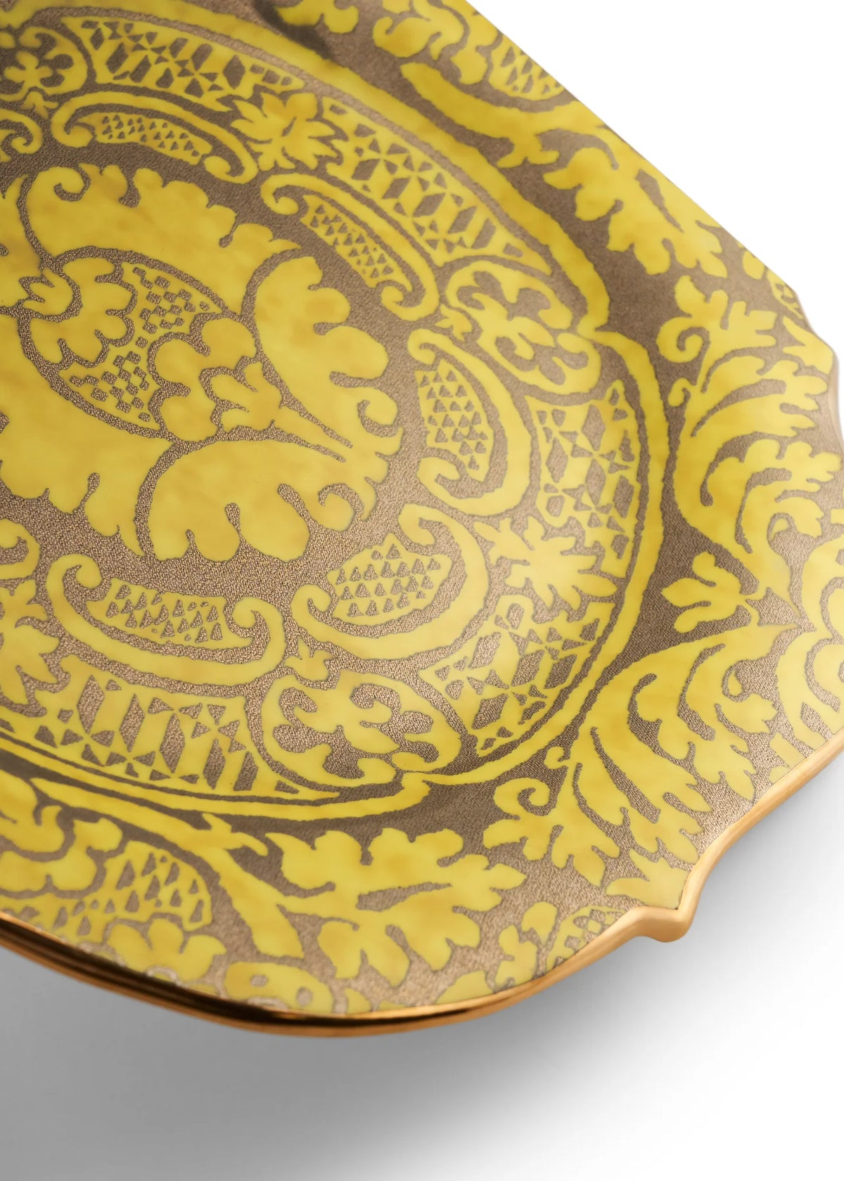 Fortuny Orsini Round Serving Platter Yellow