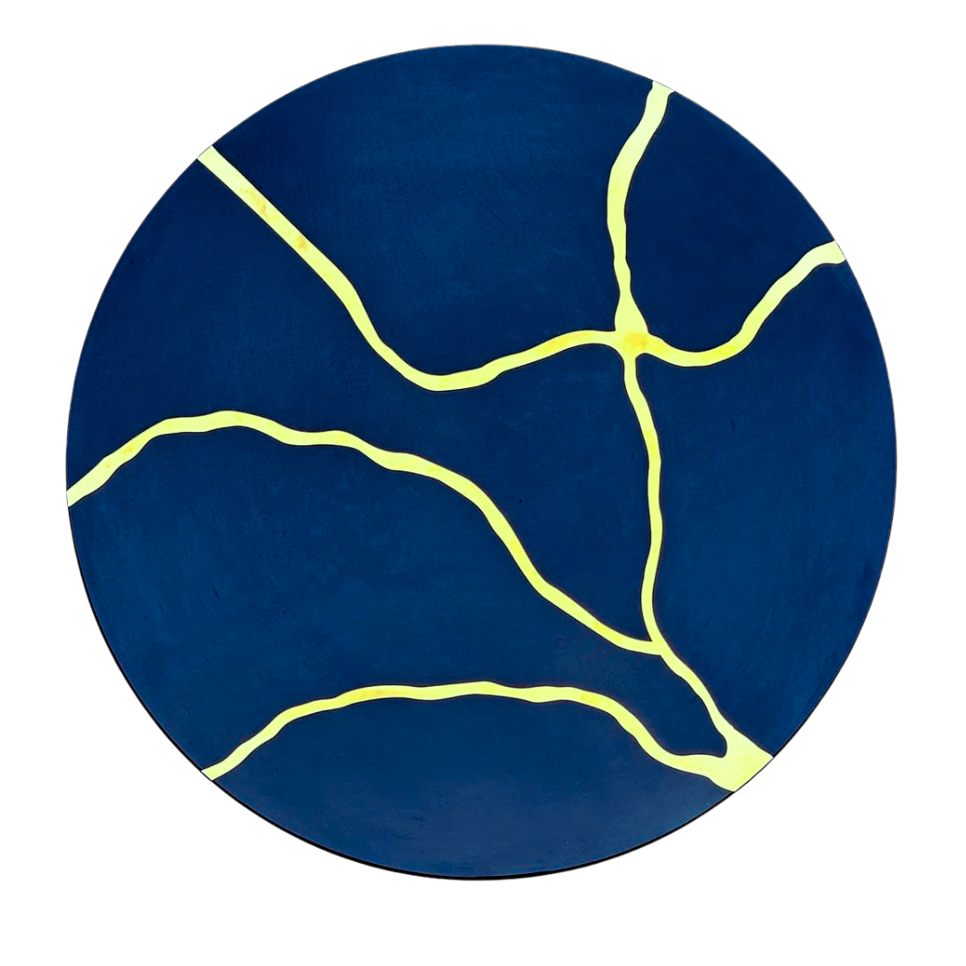 Lacquer Crack Placemat Navy Set of 4