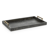 Cairo Shagreen Leather Bar Tray