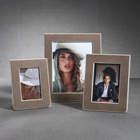 Raffia & Cream Leather Frame