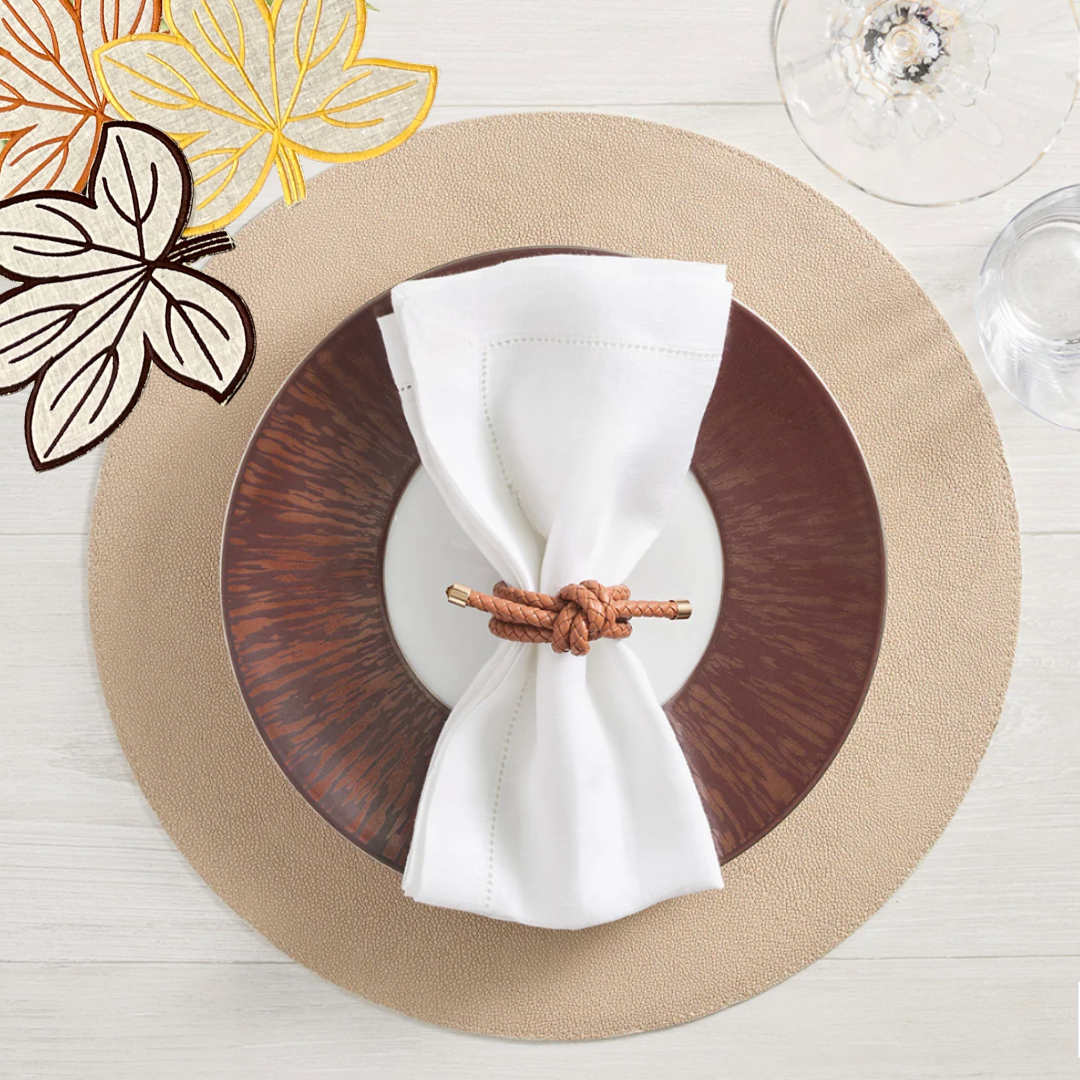 Rope Knot Napkin Ring Set of 4 -