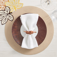 Rope Knot Napkin Ring Set of 4 -