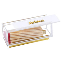 Leather & Lucite Match Box