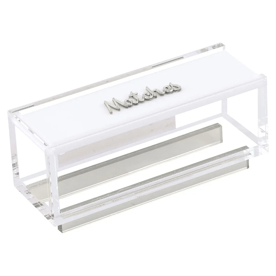 Leather & Lucite Match Box