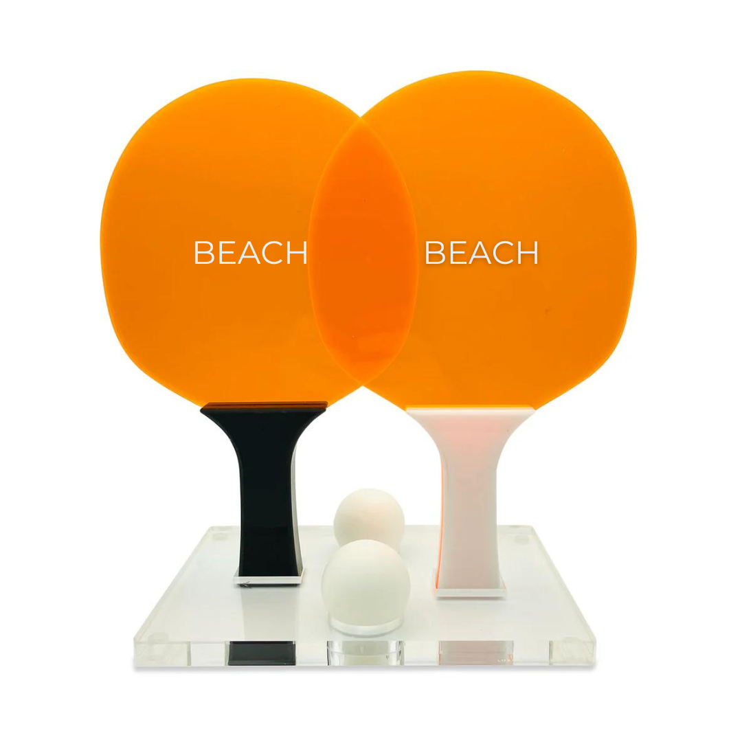 Ping Pong BEACH Neon Orange Set