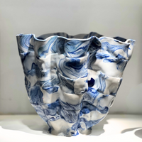 Colorful Confinement Small Vase Blue & White # 1