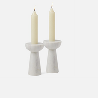 Judith Marble Candle Holder Set of 2