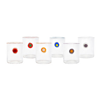 Medallion Multi Color Highball Glass Set of 6