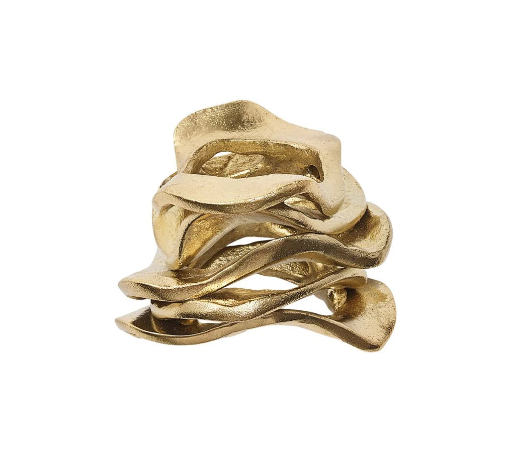 Flux Napkin Ring Gold Set of 4