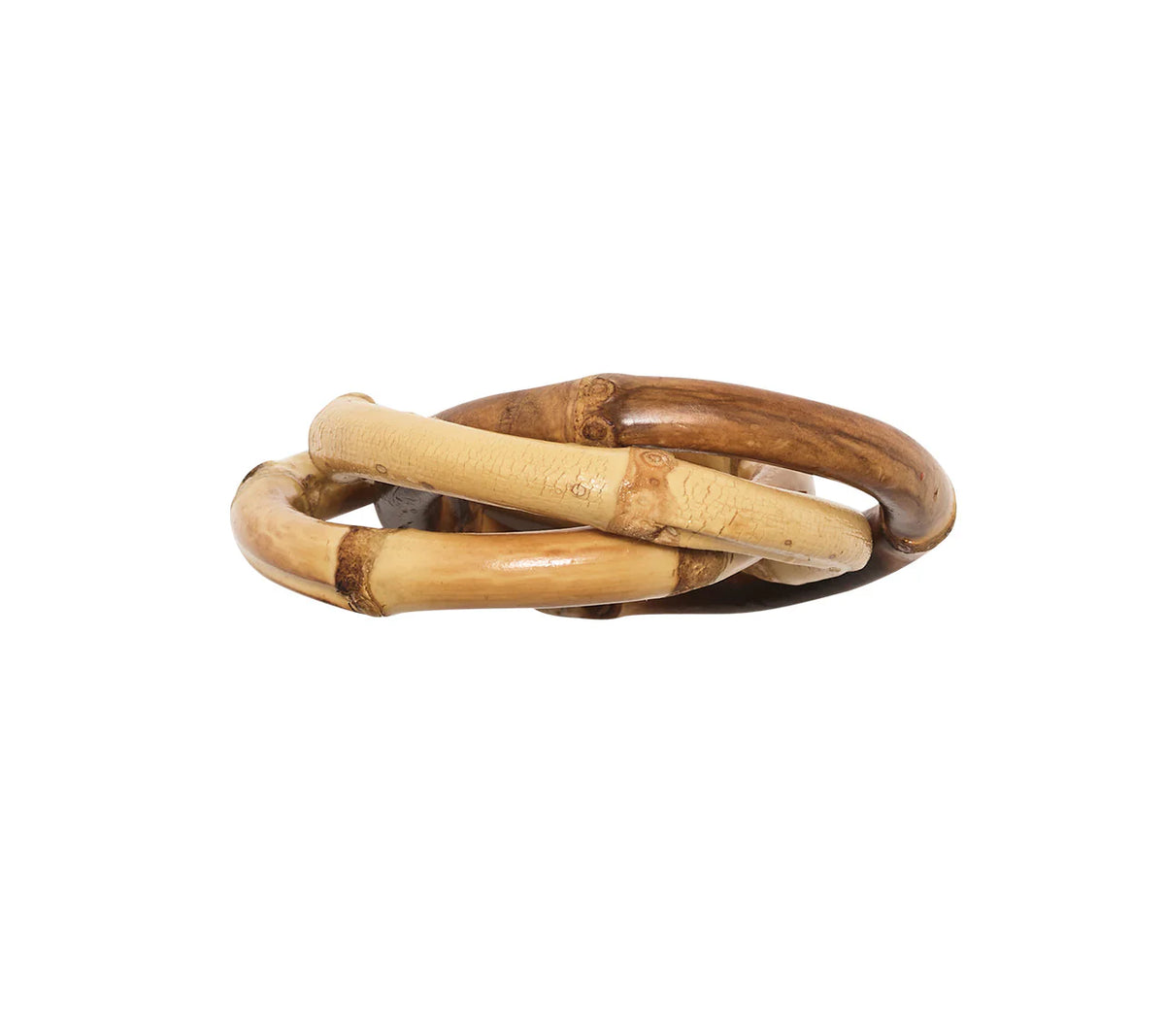 Bamboo Trinity Napkin Ring Set of 4