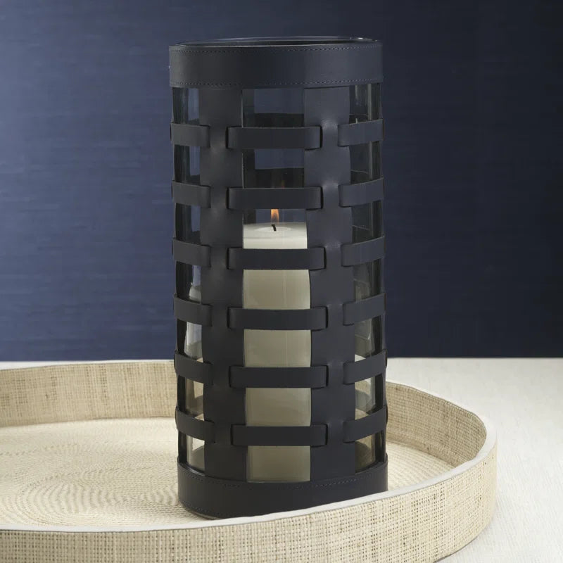 Napoli Napa Leather Hurricane / Vase - Navy